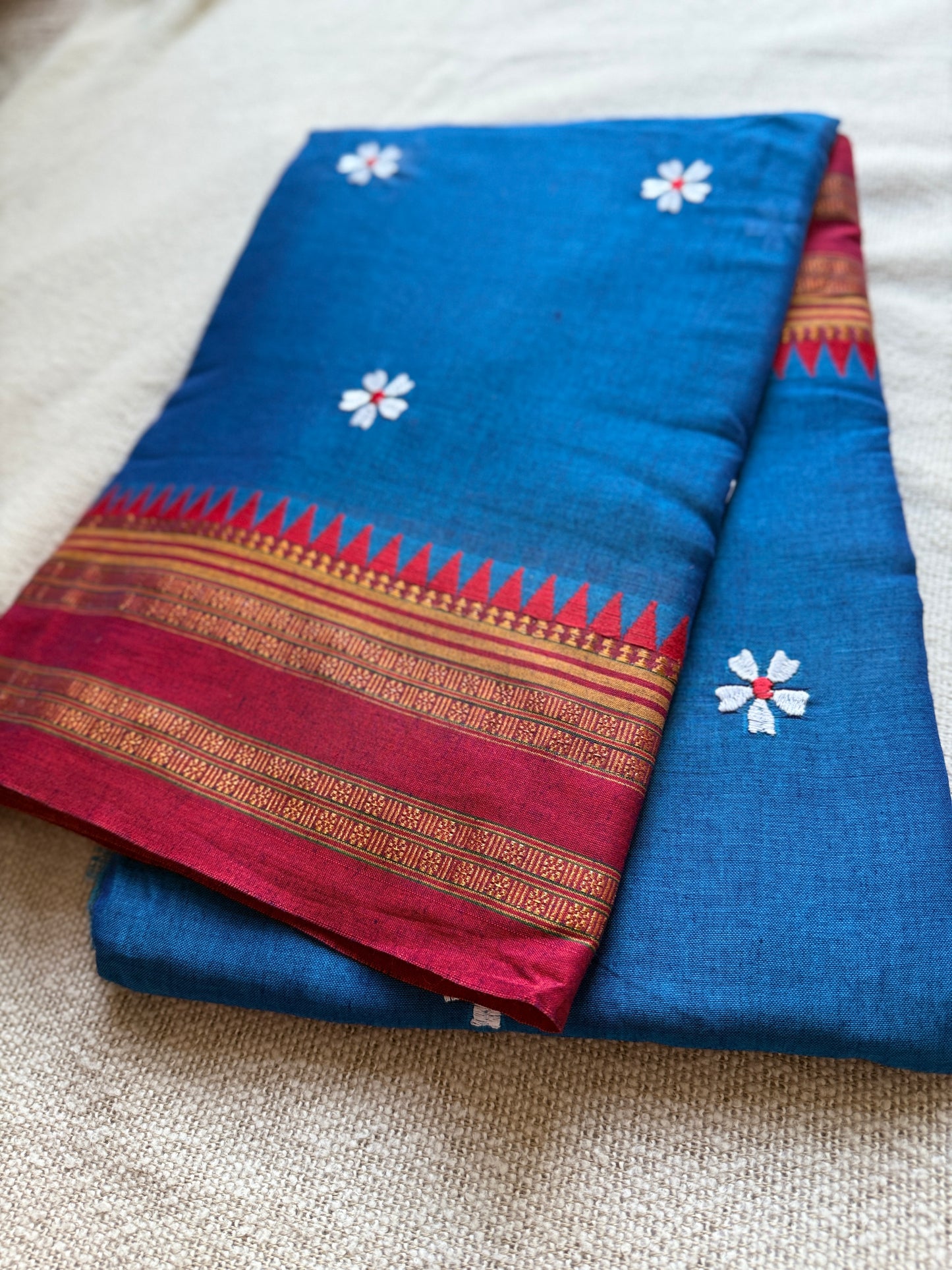 Chintamani Blue Narayanpeth Sadafuli saree