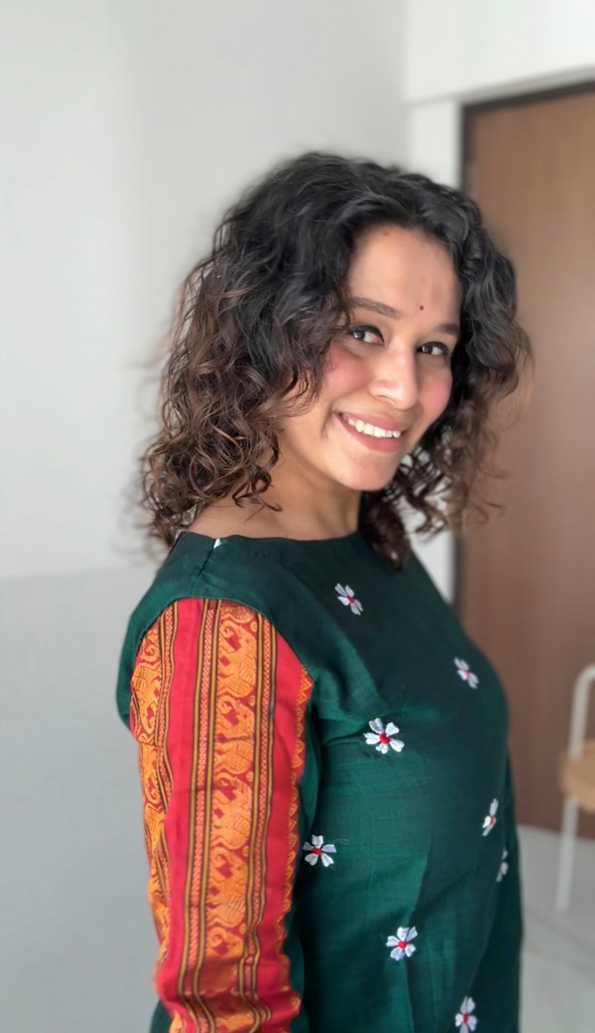 Green Narayanpeth 3/4 Sleeves