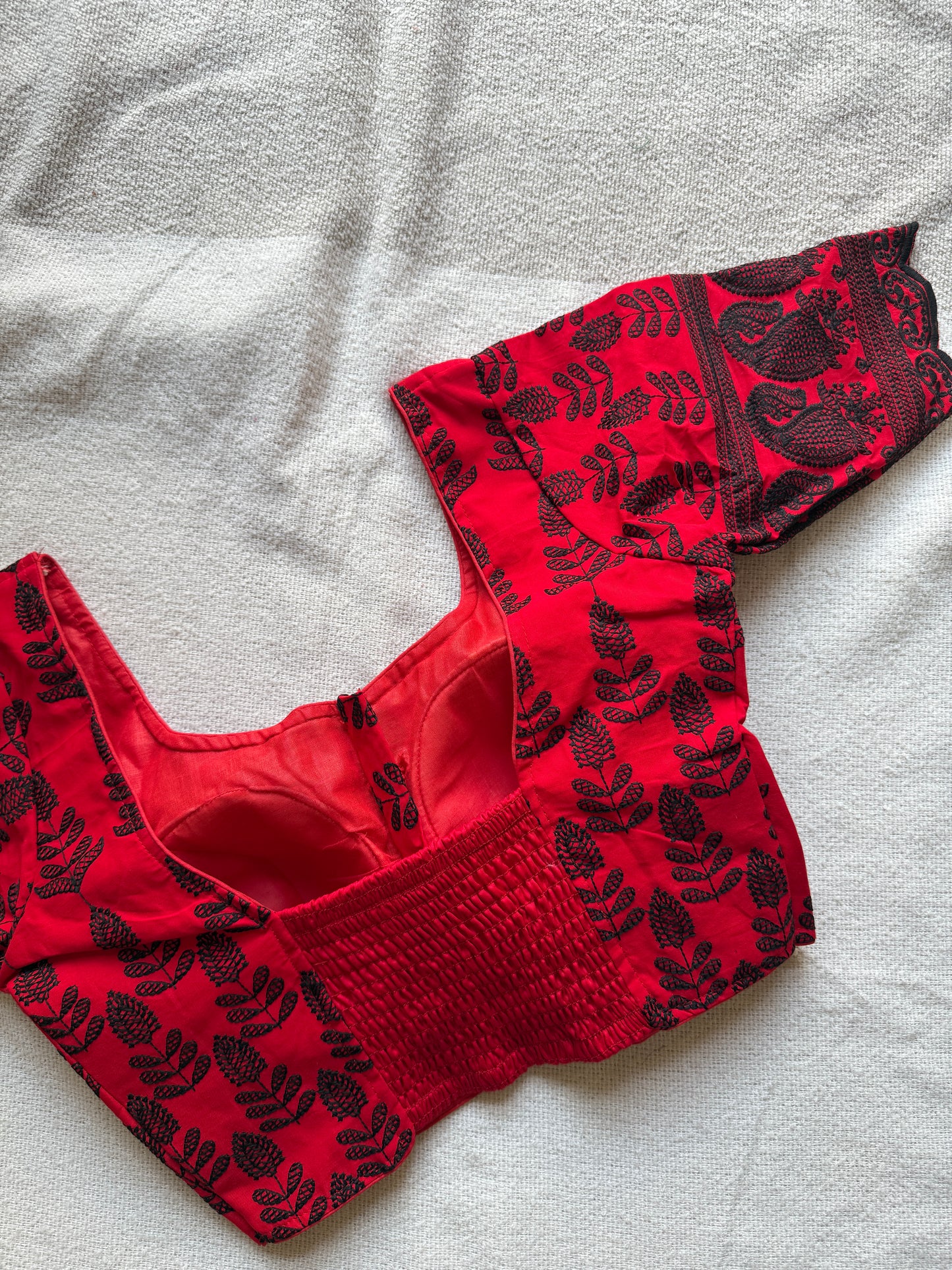 Black and Red Adjustable Blouse