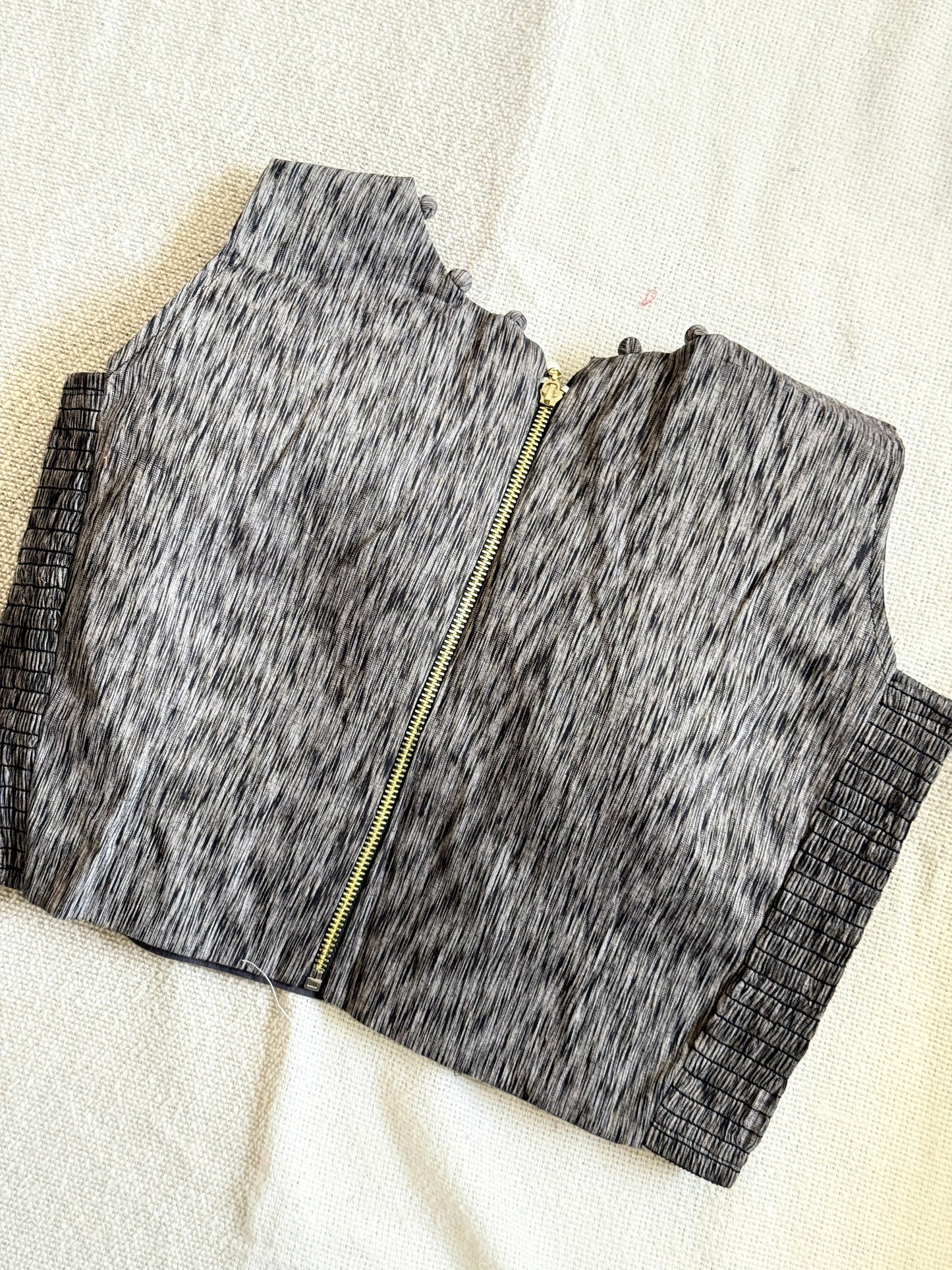 Side Stretch V Neck Blouse