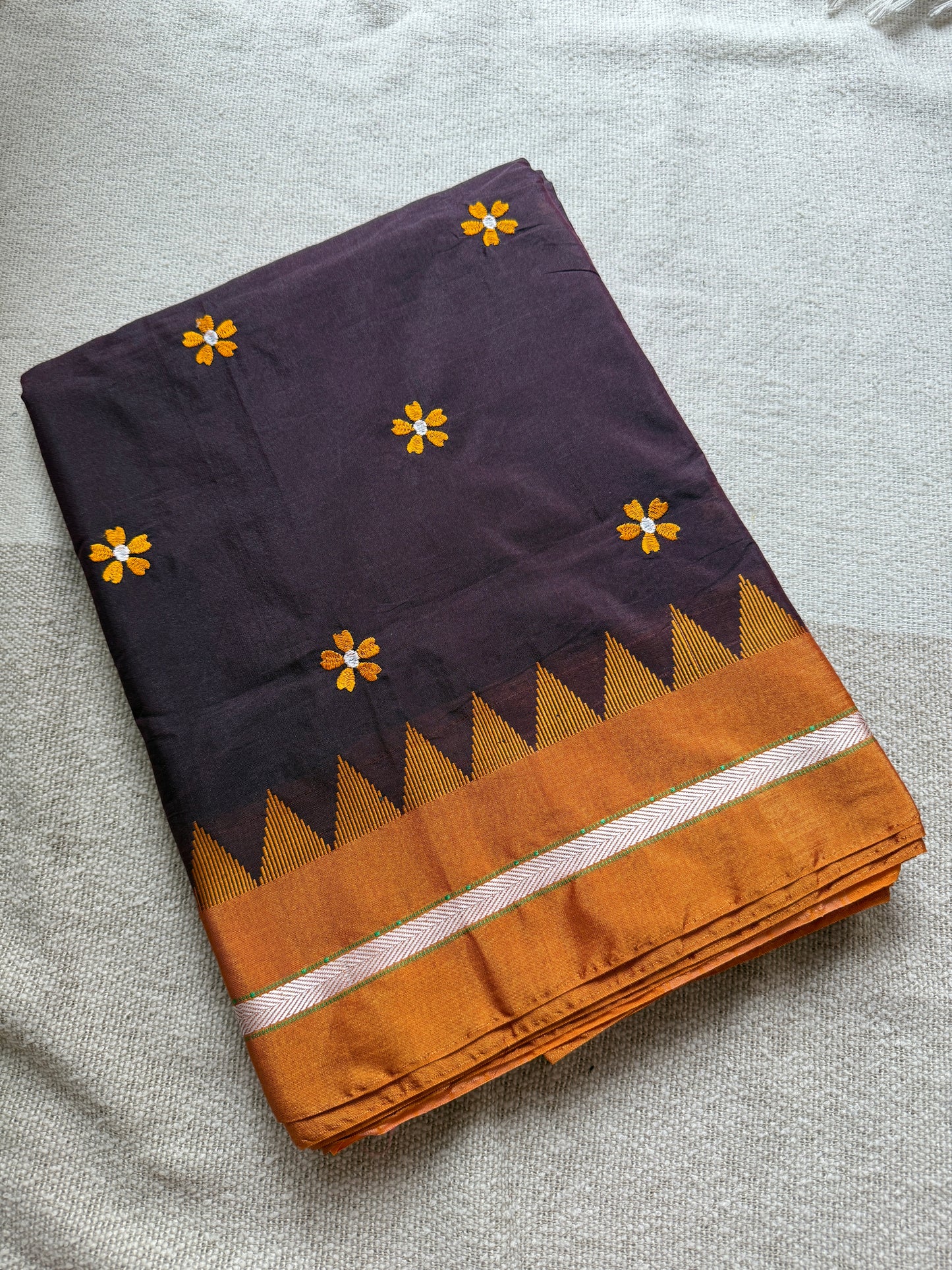 Lemon Yellow with Pink Sadafuli Irkal Saree