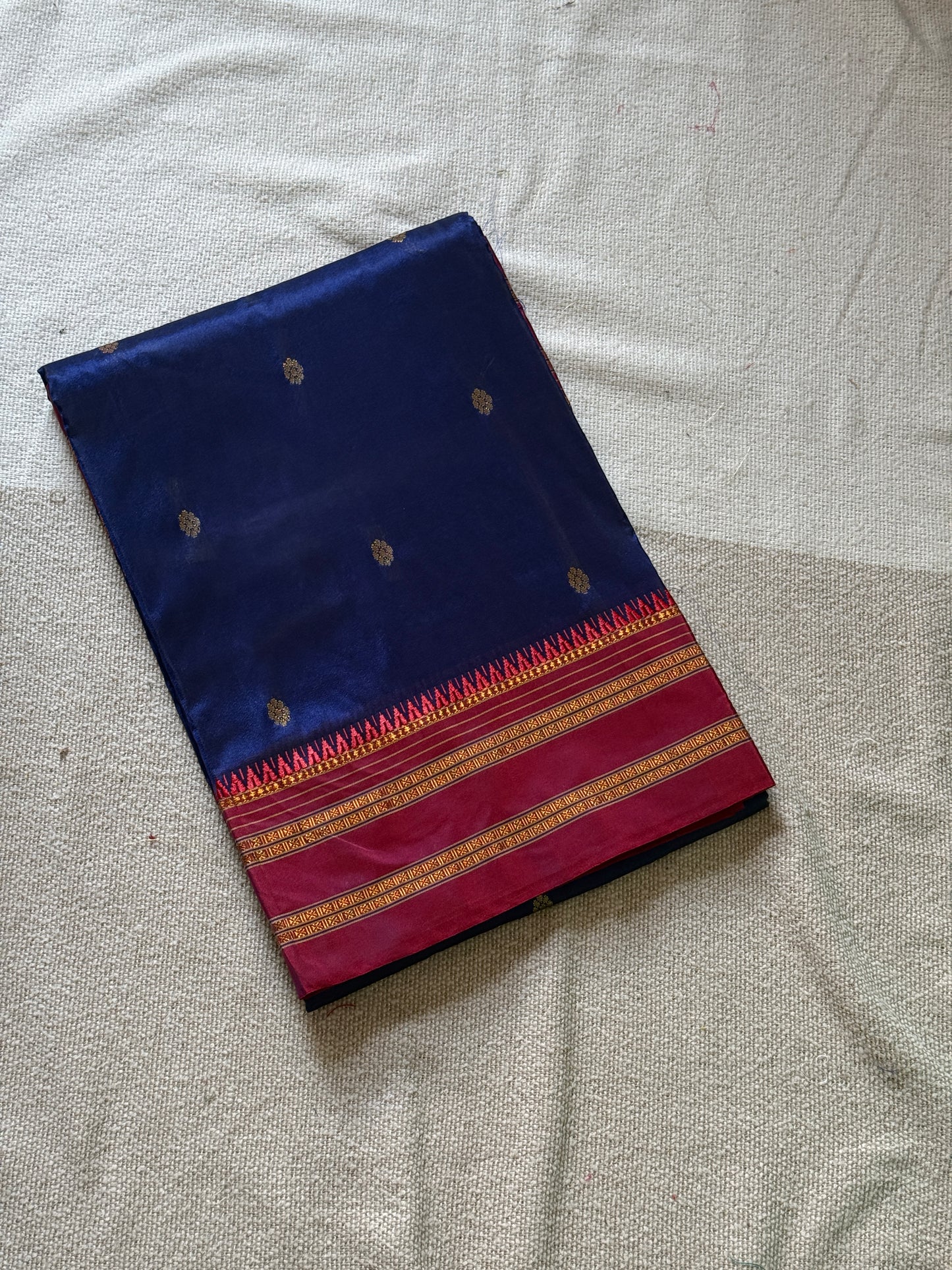 Narayanpeth Semi-Silk Blue