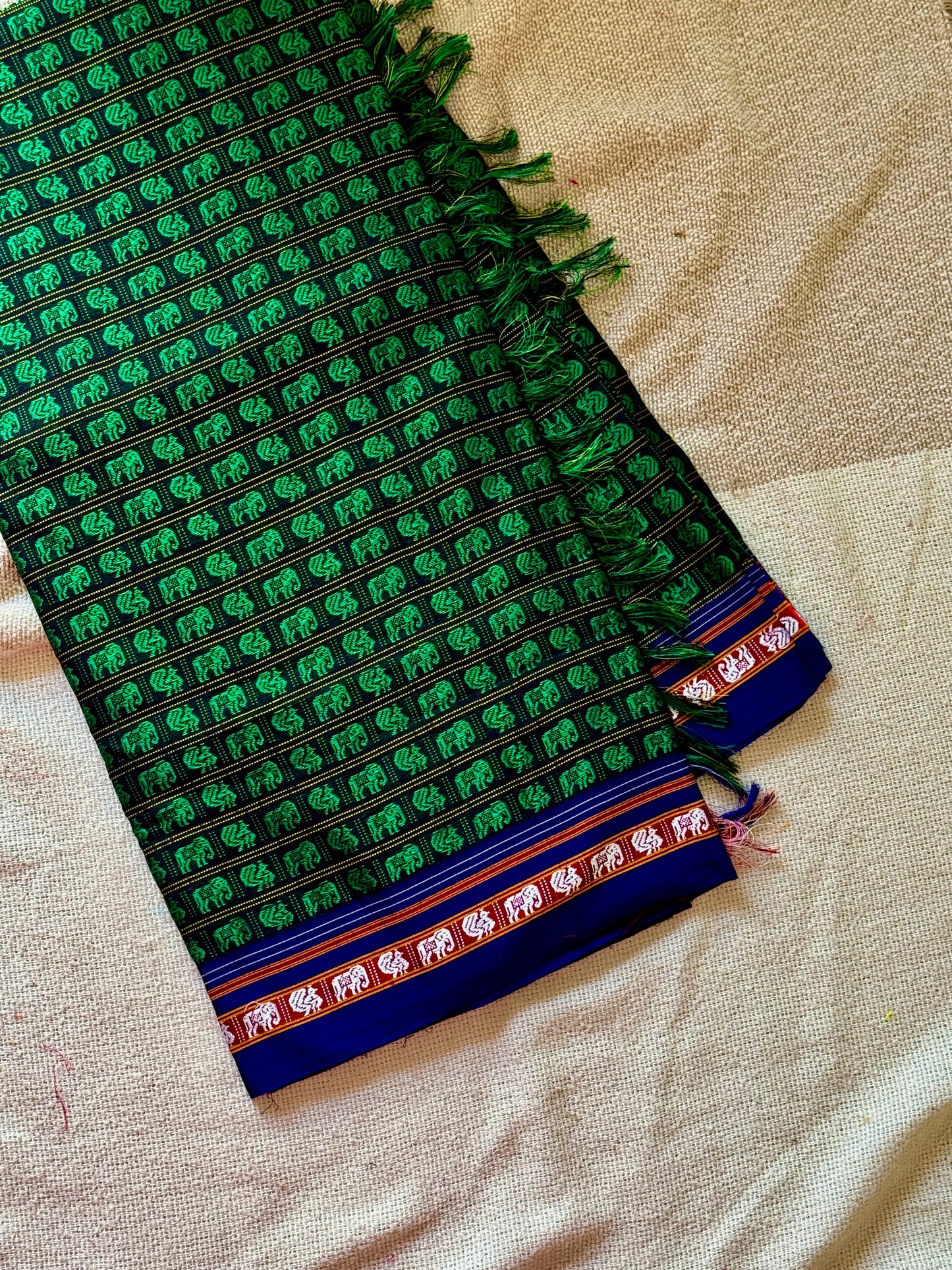 Haati Mor Green Saree