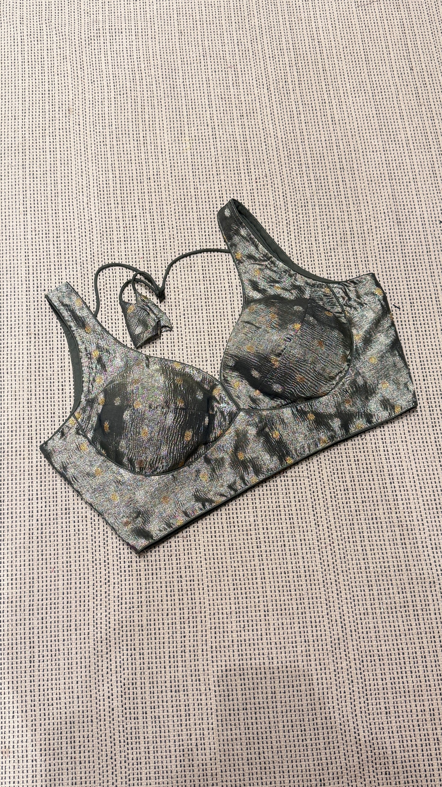 Shimmer Metallic Silver Blouse
