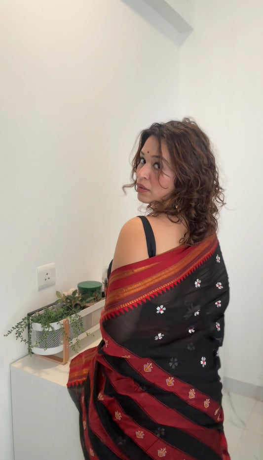 Narayanpeth Black Saree