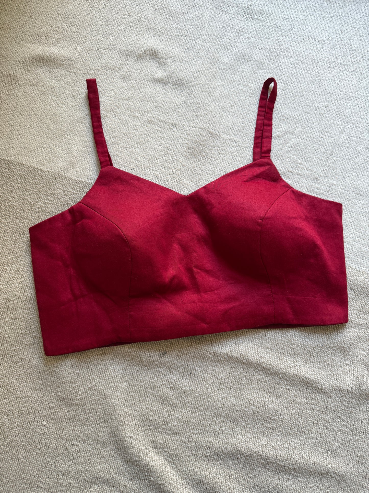 Maroon Noodle Strap Blouse