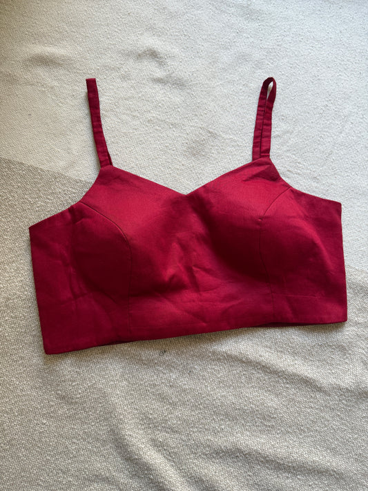 Maroon Noodle Strap Blouse