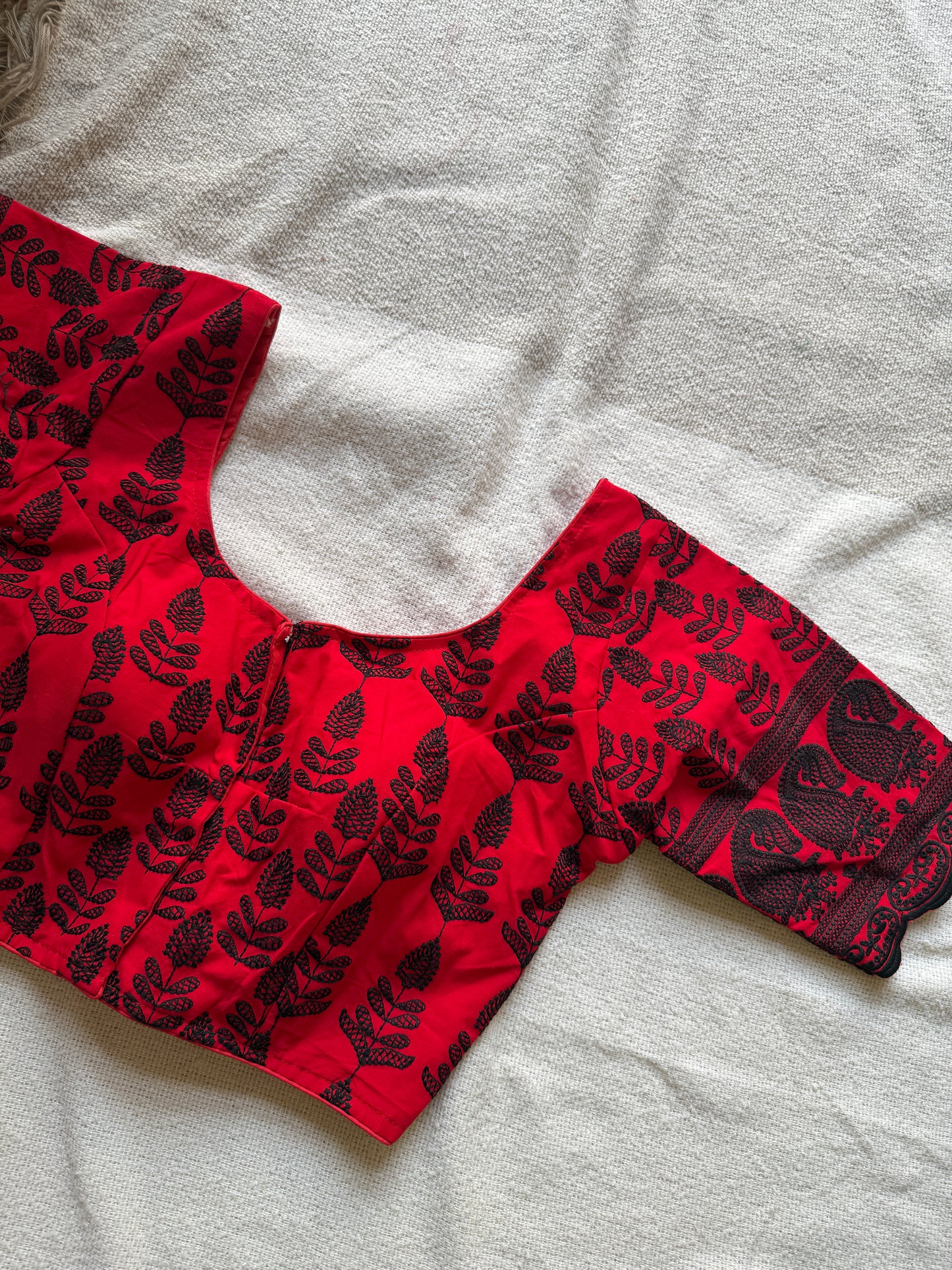 Black and Red Adjustable Blouse