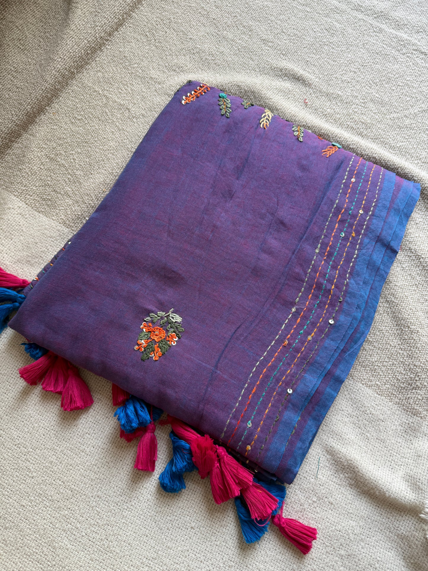 Dual Shade Purple Manjari Saree