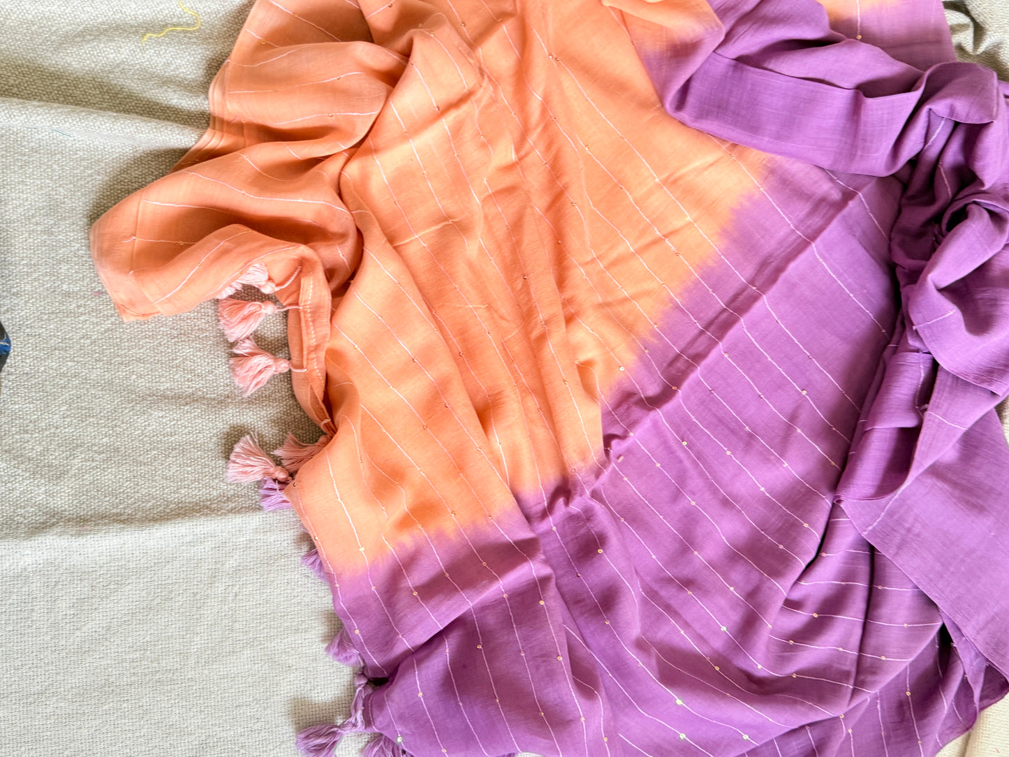 Tie-Dye Sitara (Purple-Peach)
