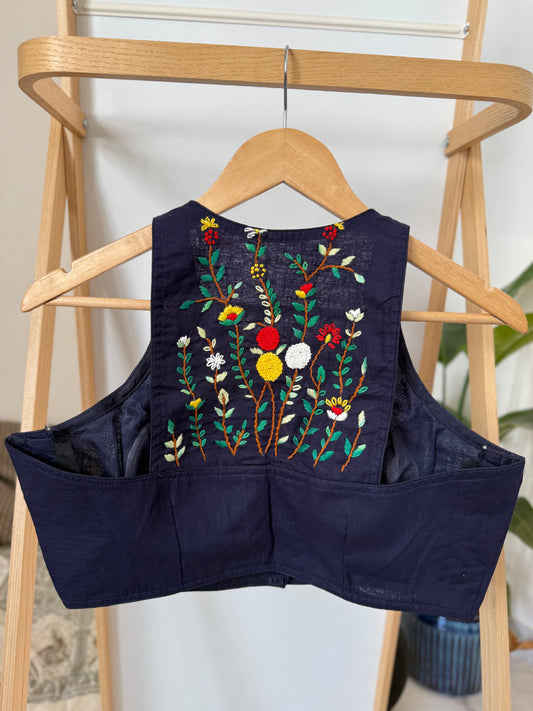 Blue Halter-neck blouse