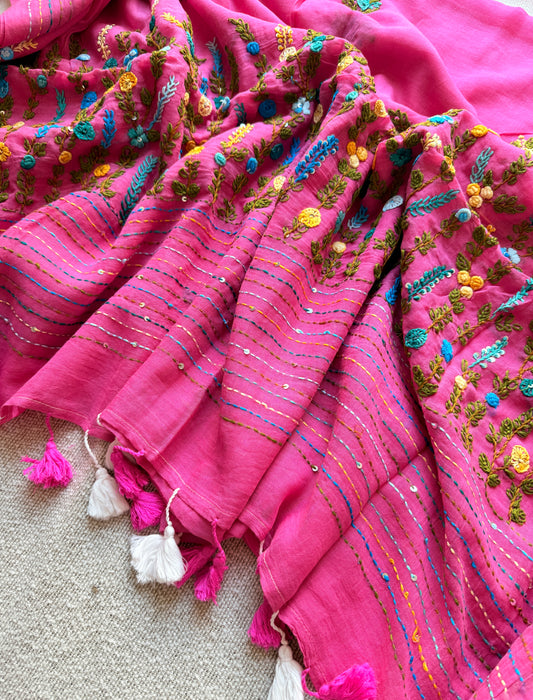 Pink Manjari Saree
