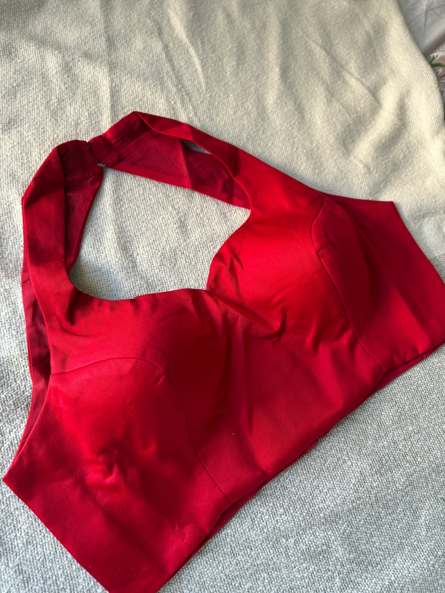 Red Halter Neck Blouse