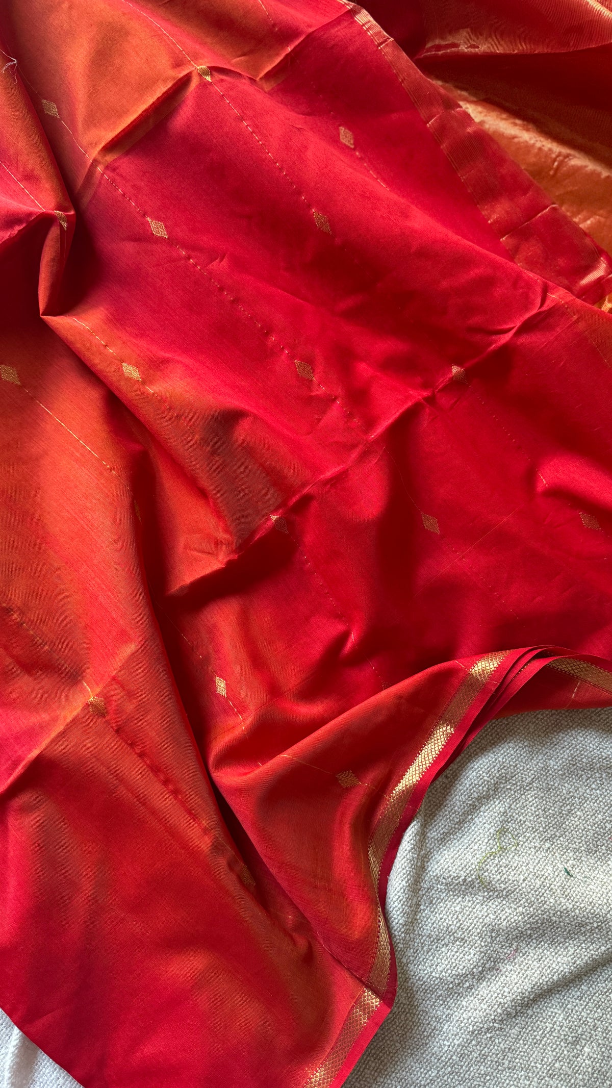Diamond Butta Maheshwari (Orange) 🌸