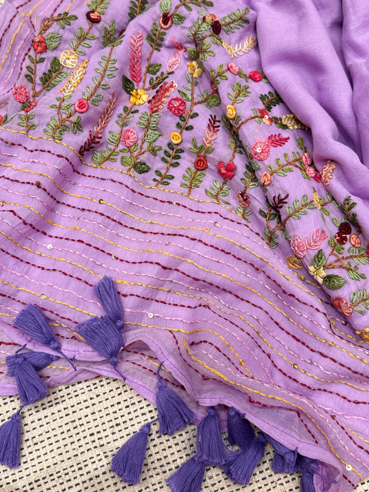 Lavender Manjari Saree