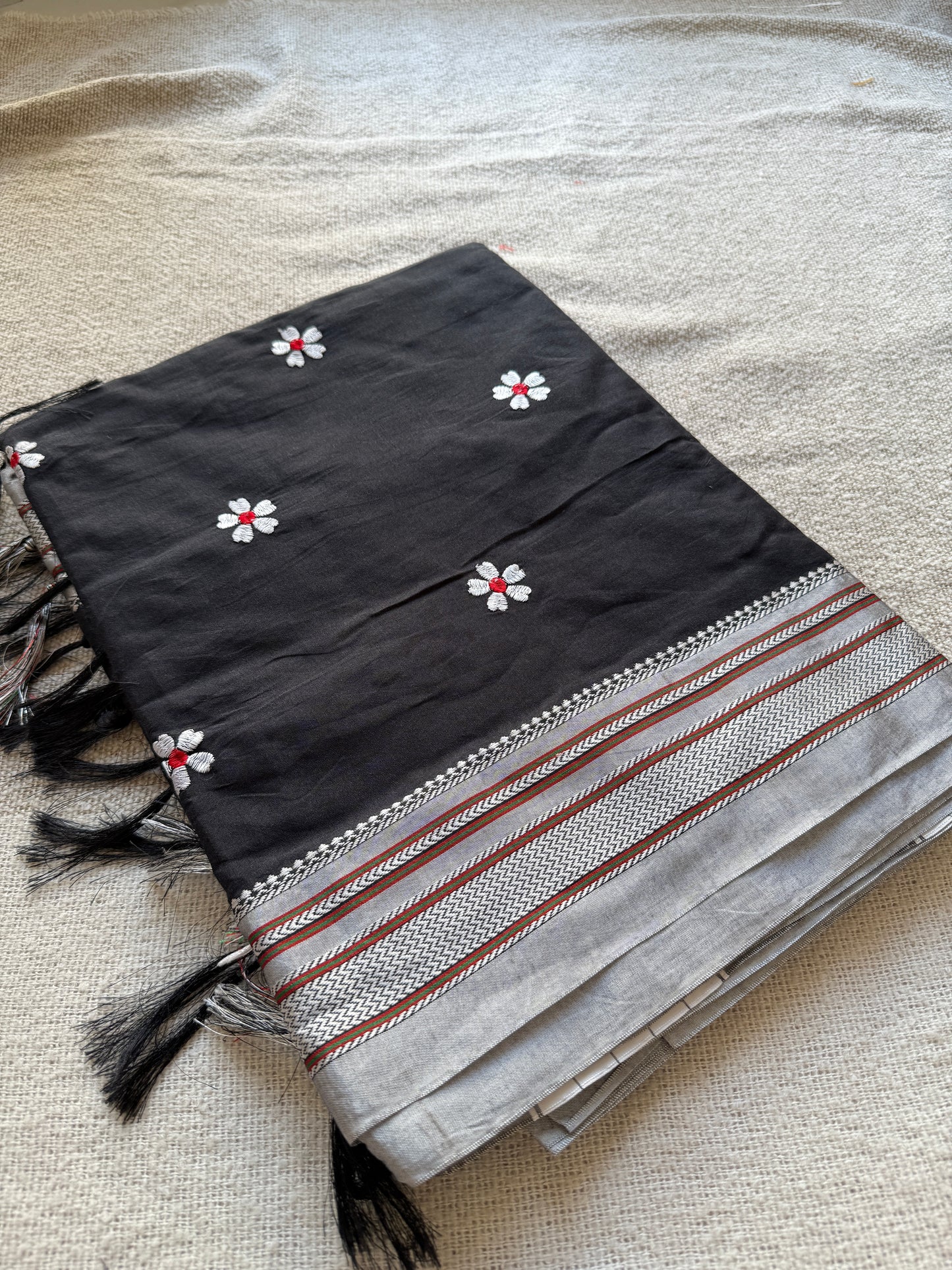 Sadafuli Black Irkal Saree