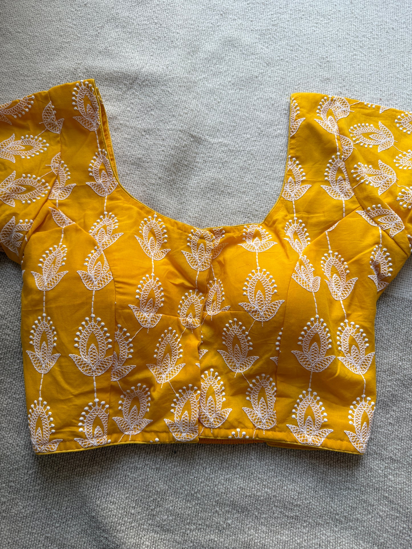 Hakoba Yellow Adjustable Blouse