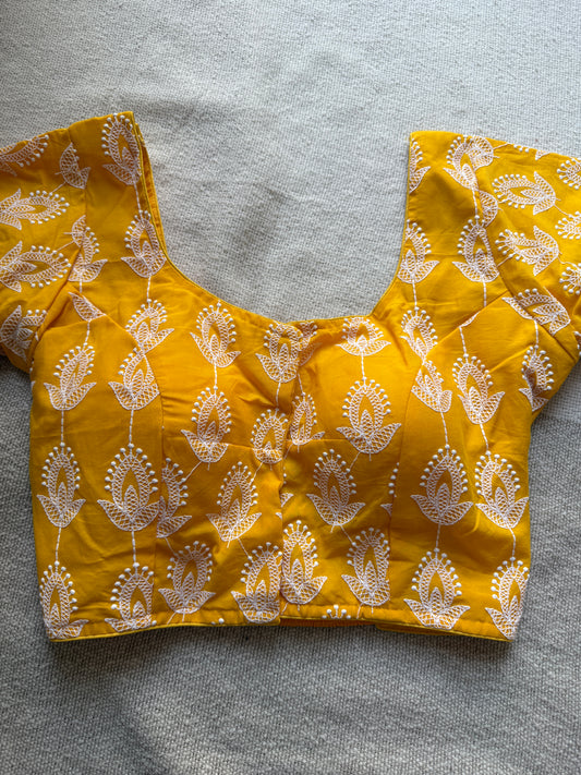 Hakoba Yellow Adjustable Blouse