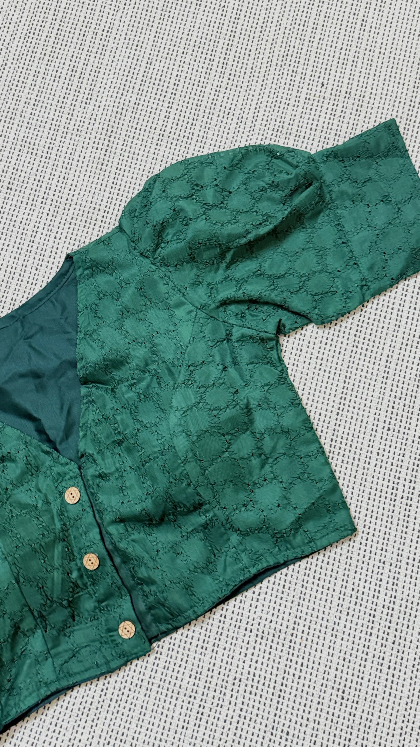 Hakoba (Bottle Green) Crop Top /Blouse 🌸