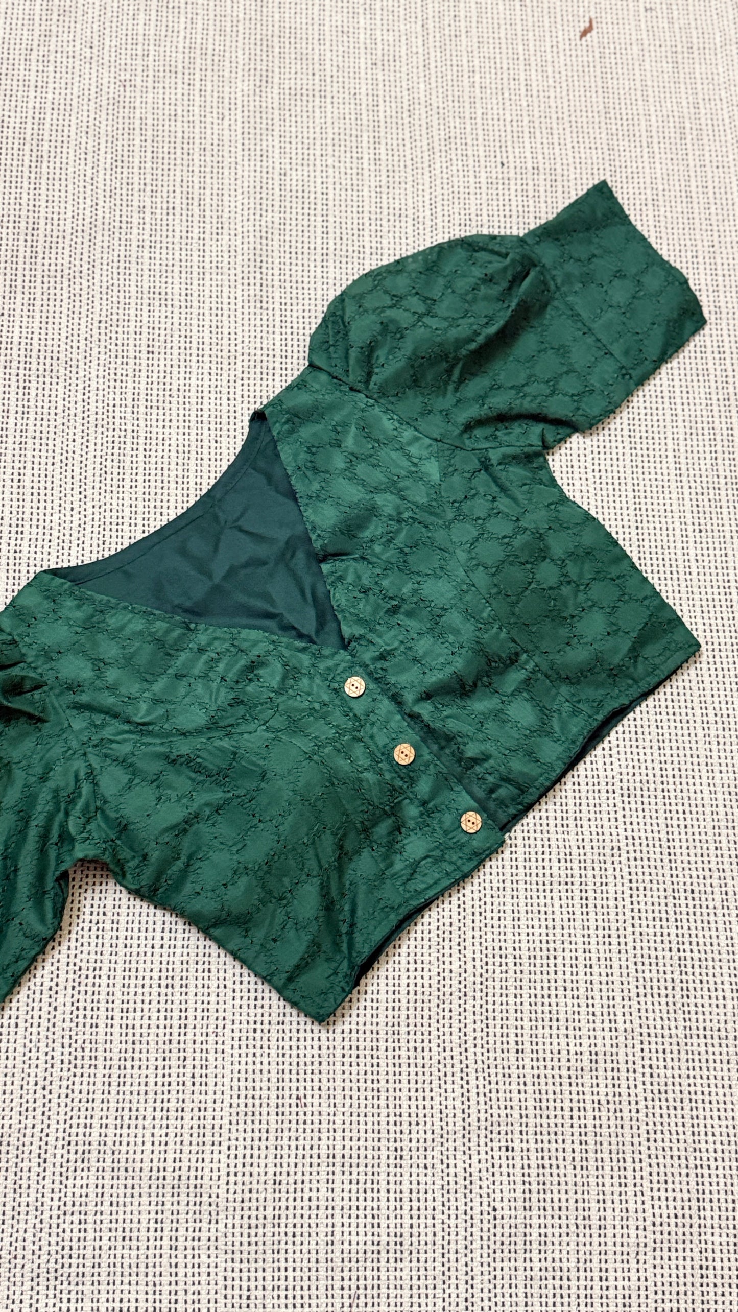 Hakoba (Bottle Green) Crop Top /Blouse 🌸