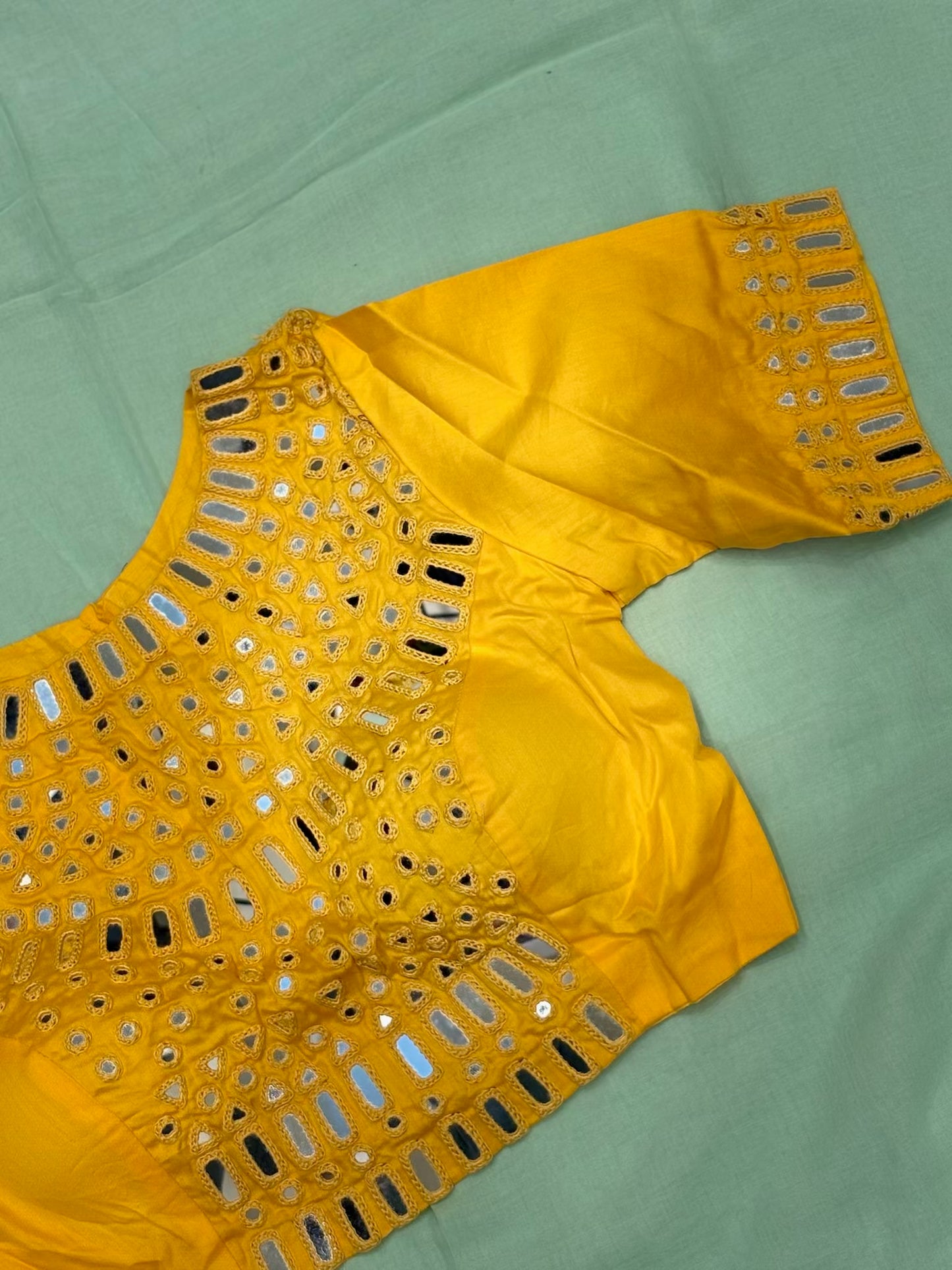 Mirror Work Blouse With Sleeves