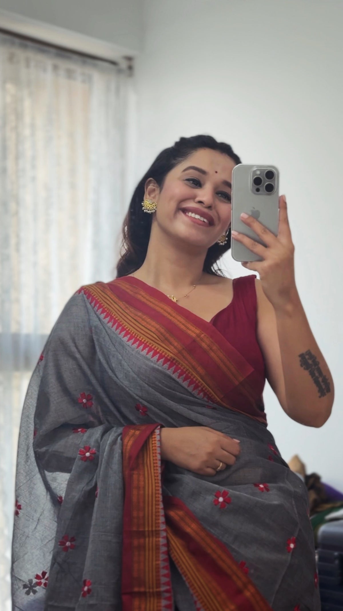 Narayanpeth Mercerise Cotton (Grey)