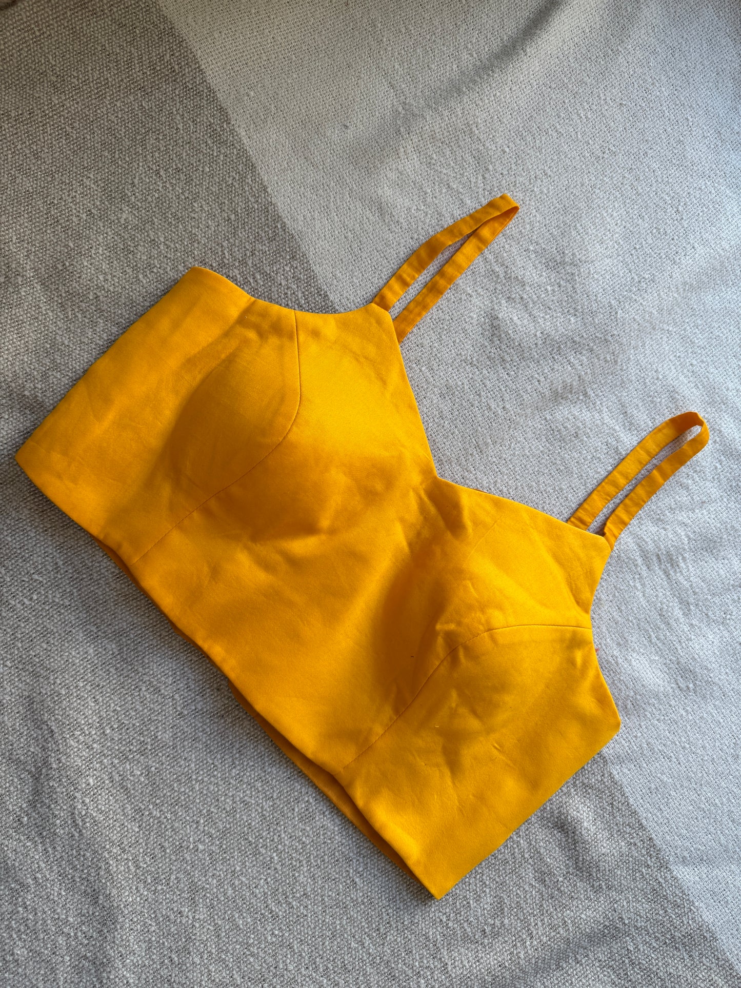 Yellow Noodle Strap Blouse