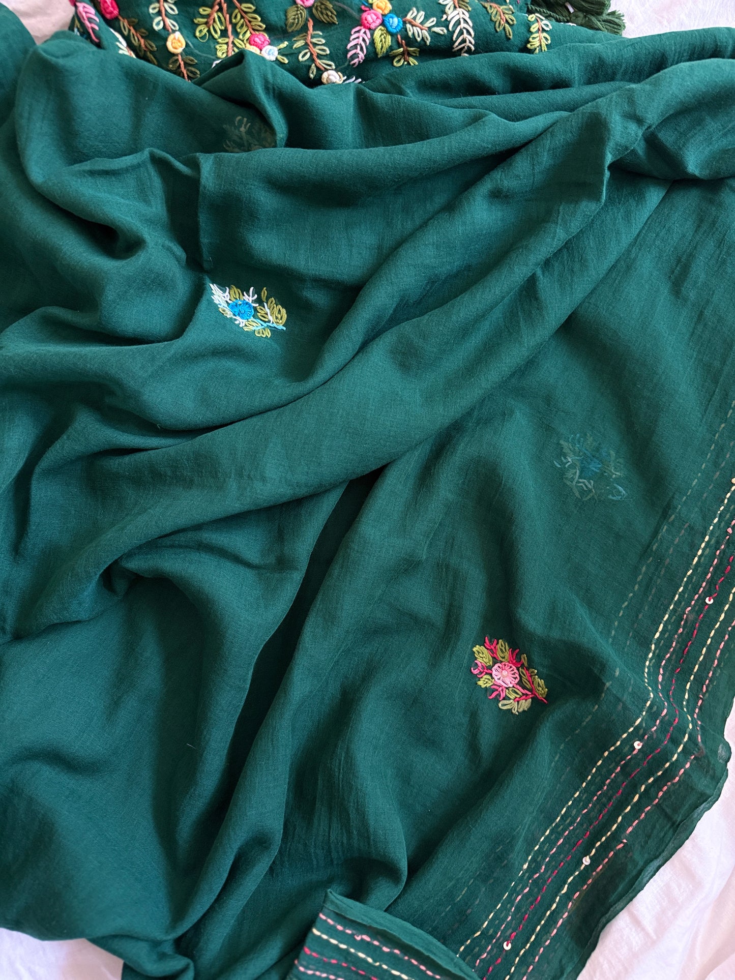 Green Manjari Saree
