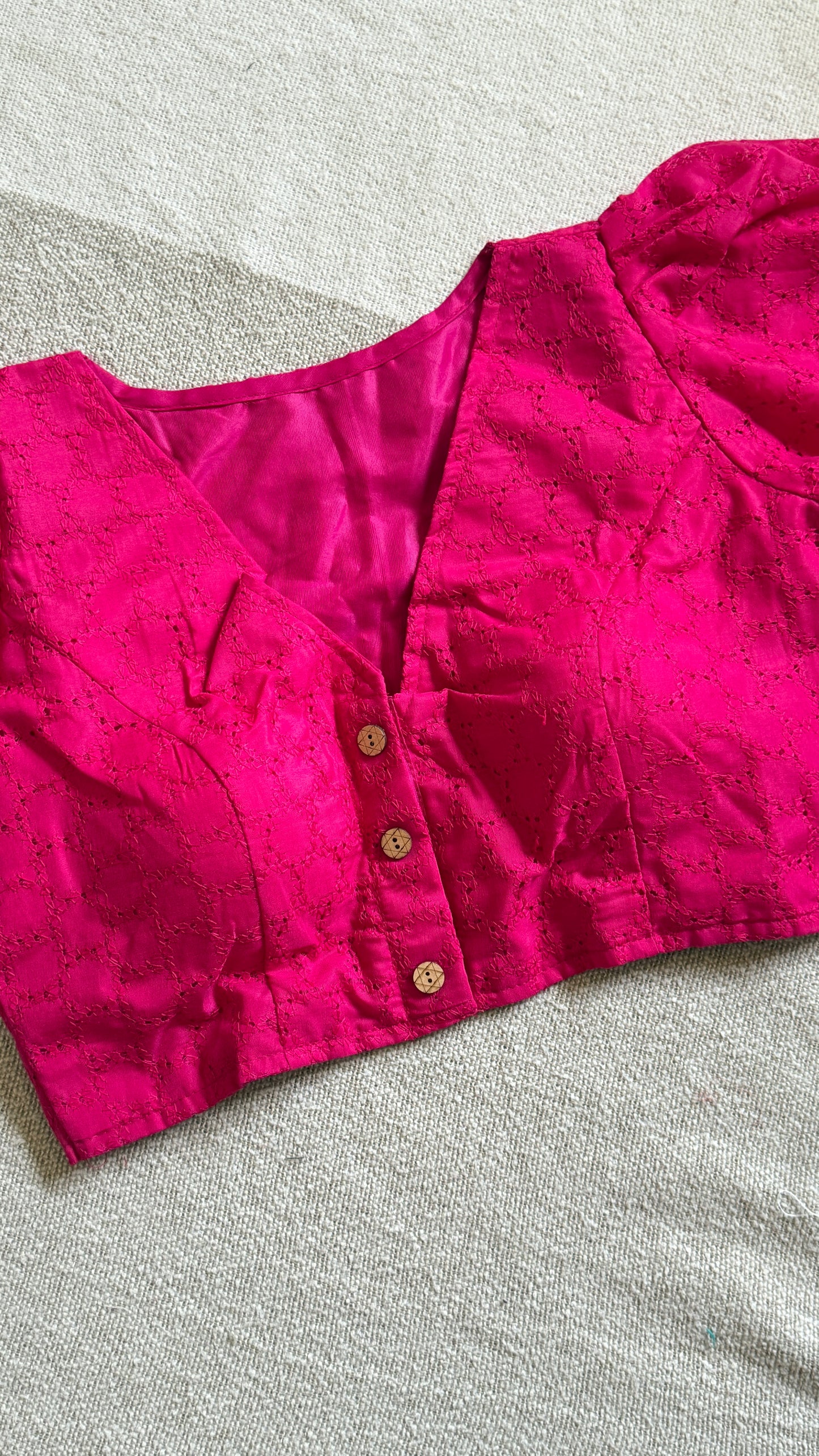 Hakoba (Hot Pink) Crop Top /Blouse 🌸