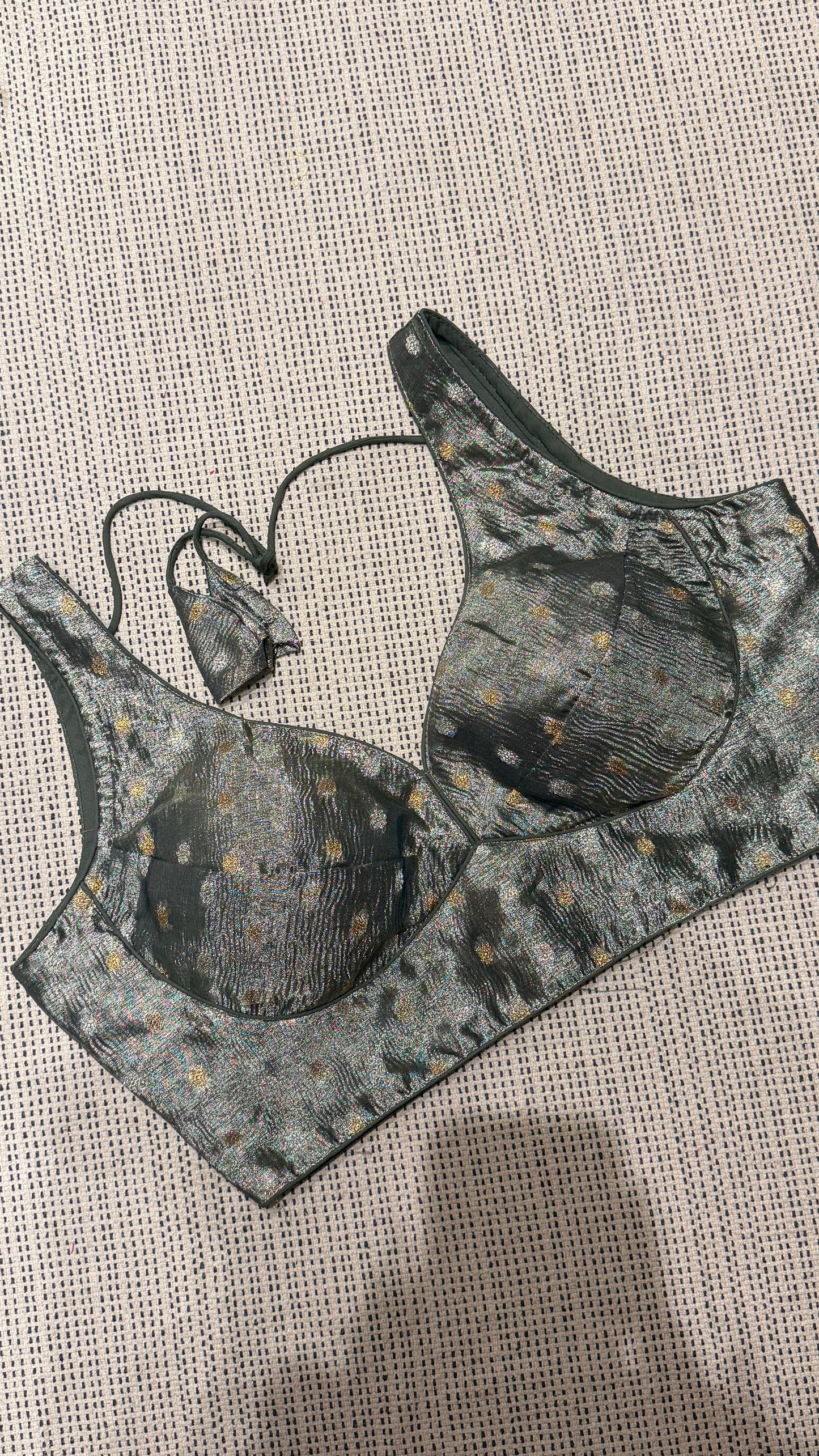 Shimmer Metallic Silver Blouse