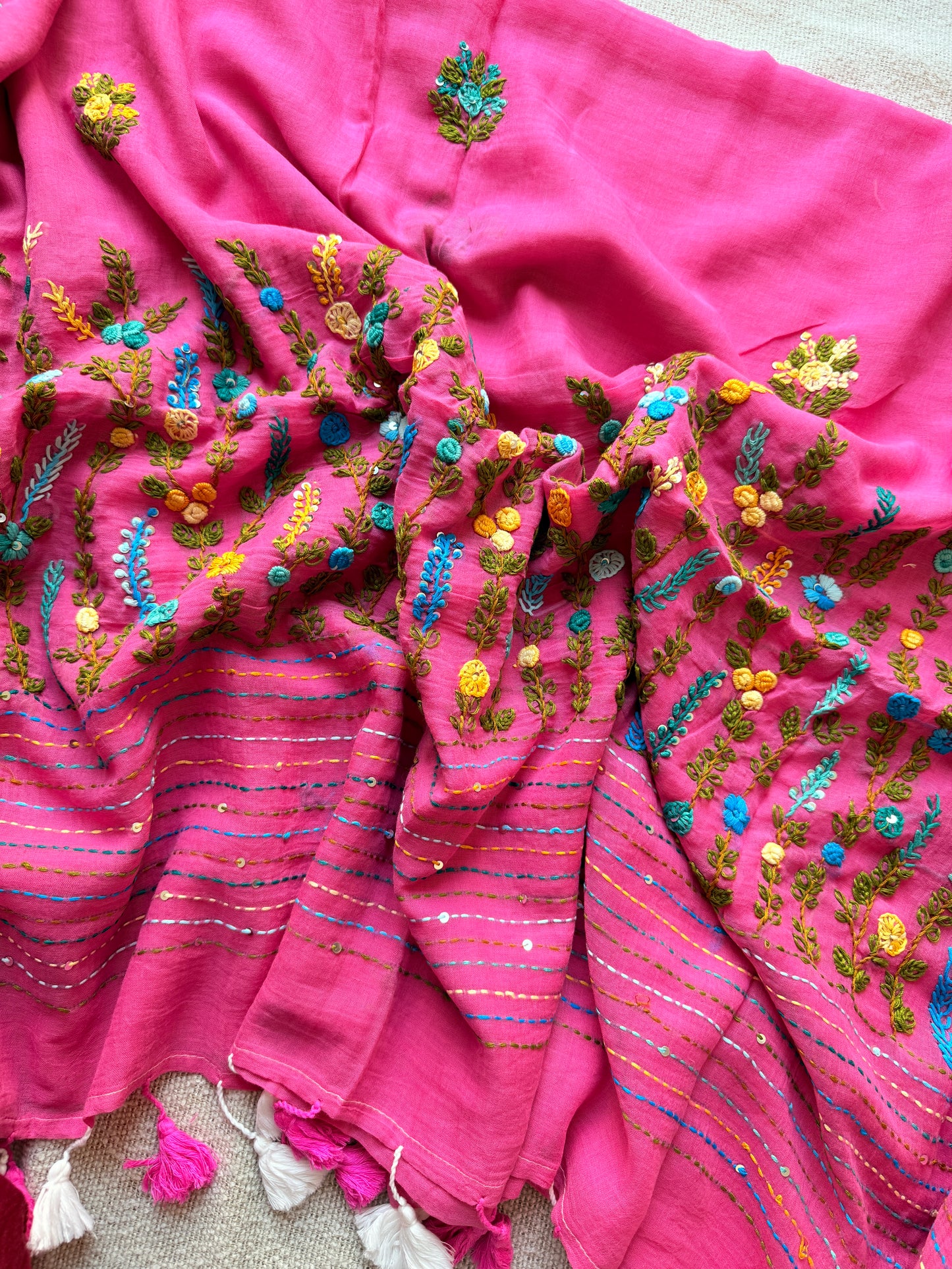 Pink Manjari Saree