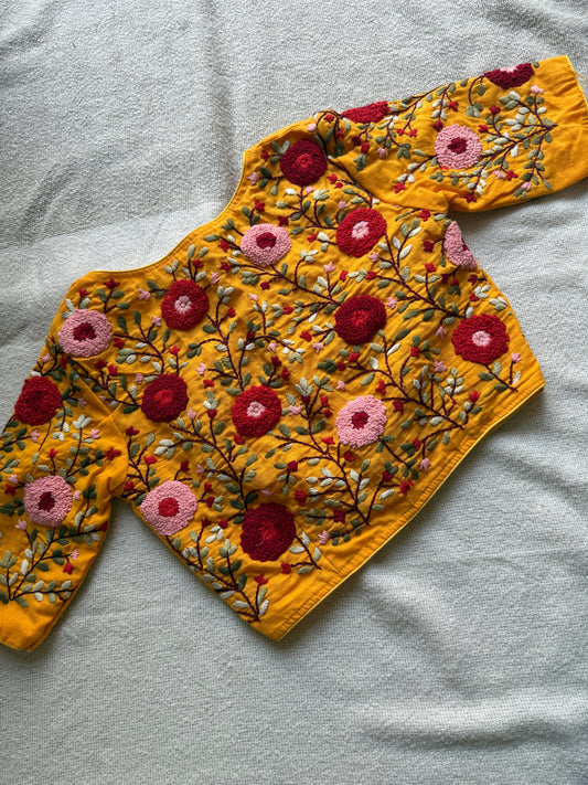 Yellow Handwork Blouse