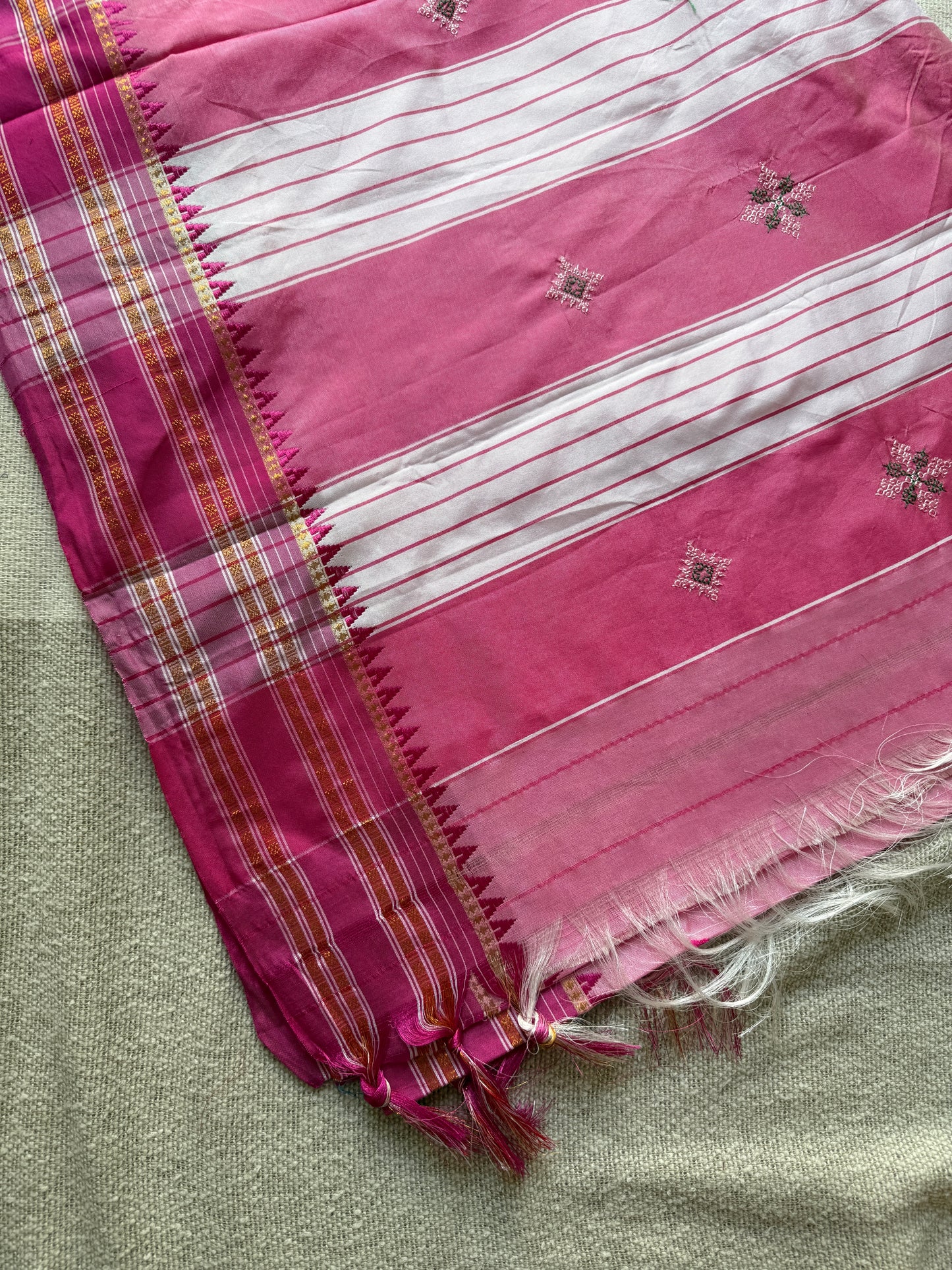 Pink Narayanpeth Sadafuli Saree