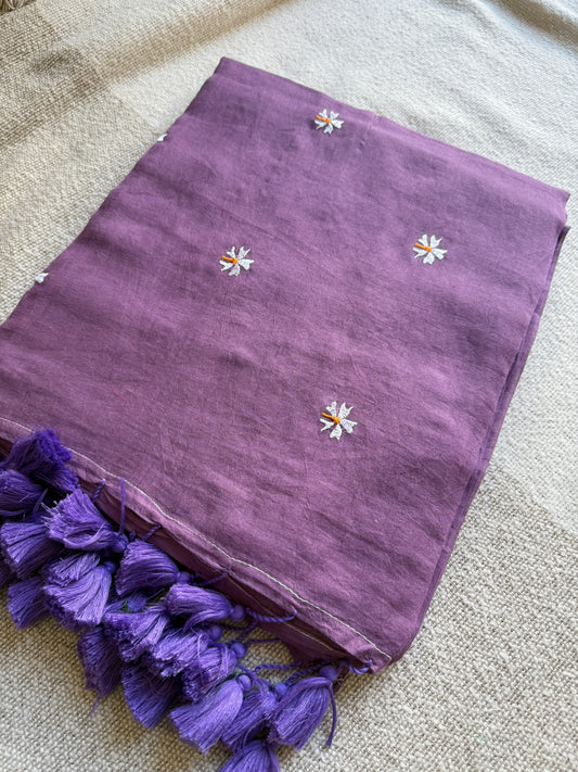 Purple Parijaat Saree