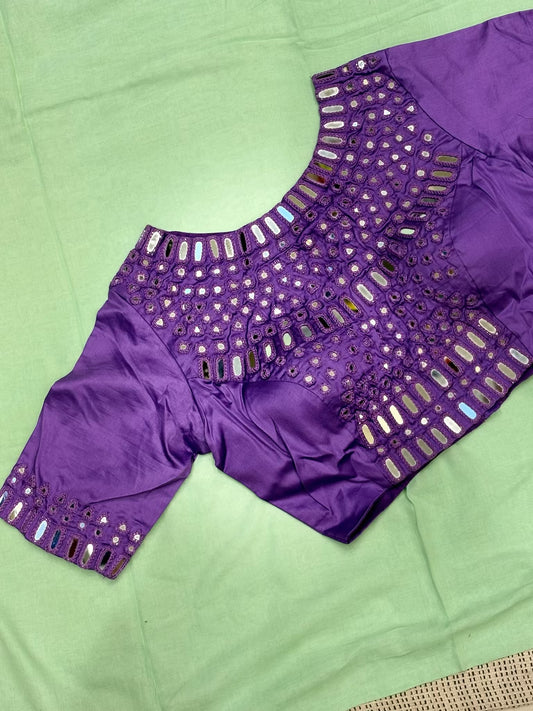 Mirror Work Blouse with Sleeves