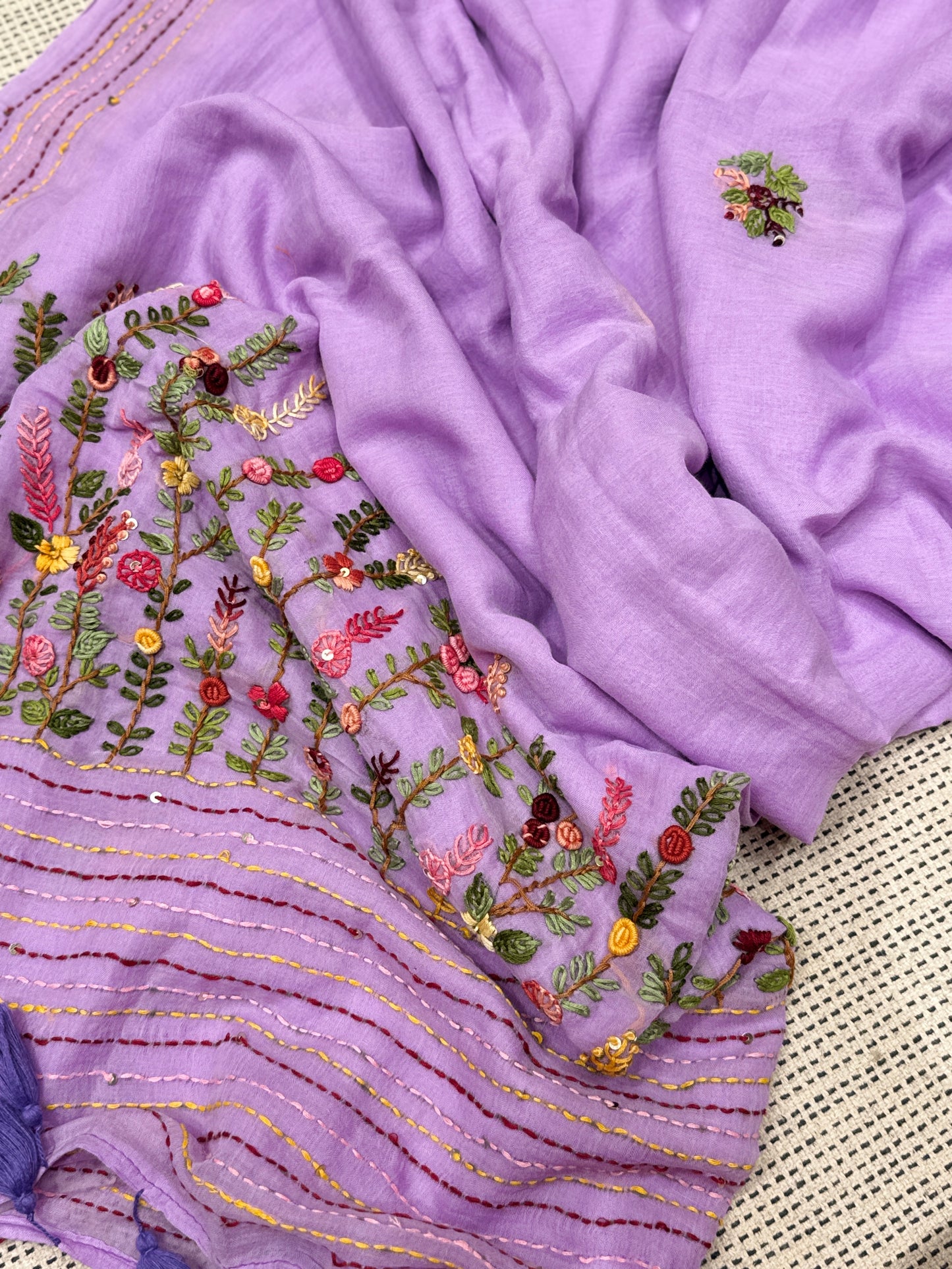 Lavender Manjari Saree