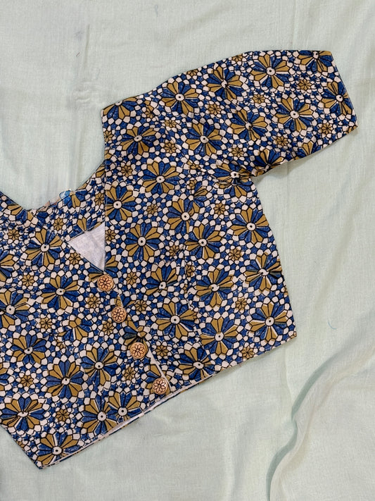 Ajrakn Printed Modal Blouse