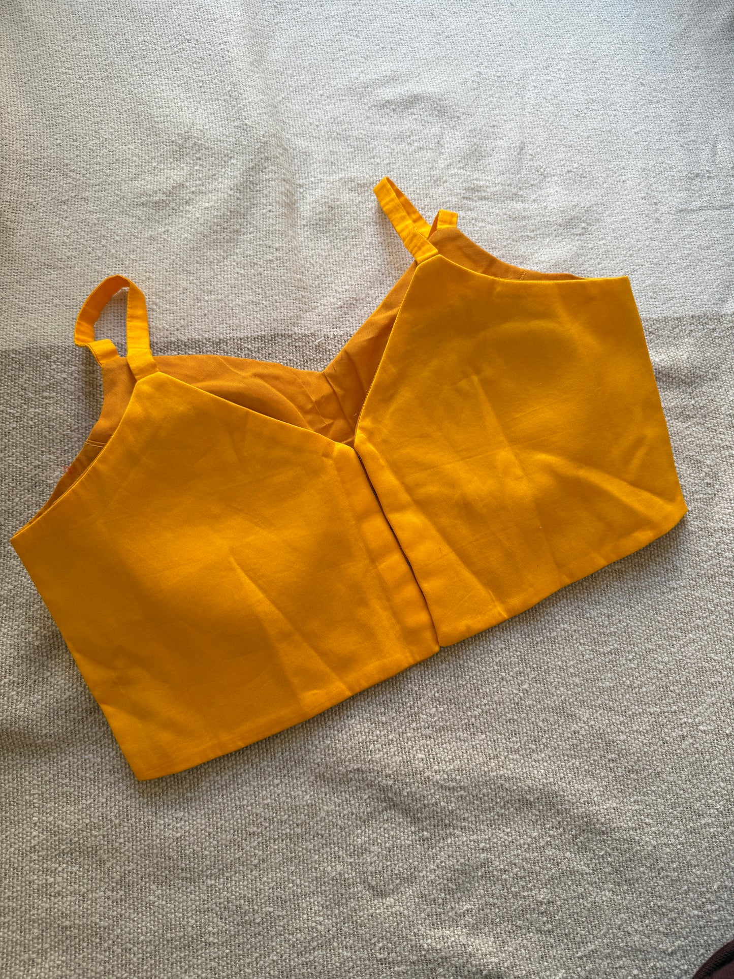 Yellow Noodle Strap Blouse