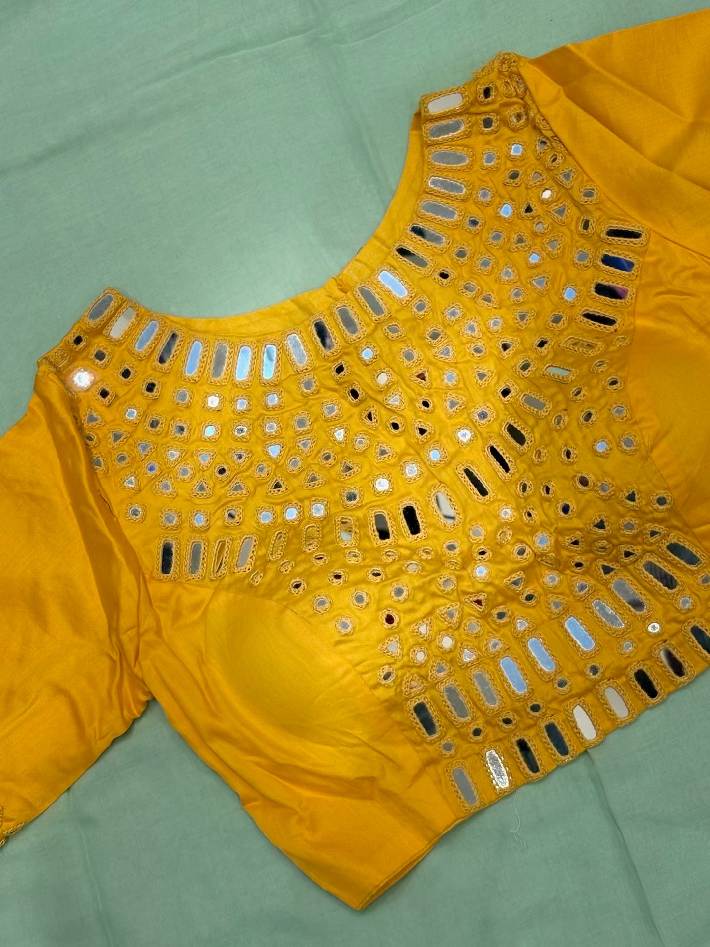 Mirror Work Blouse With Sleeves