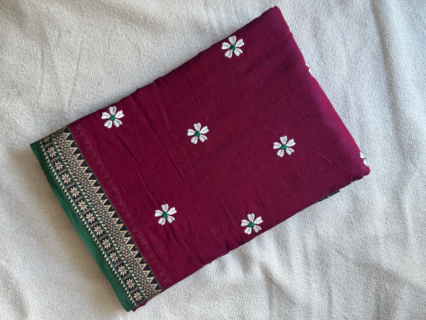 Temple Border Sadafuli Purple Dual Shade Saree