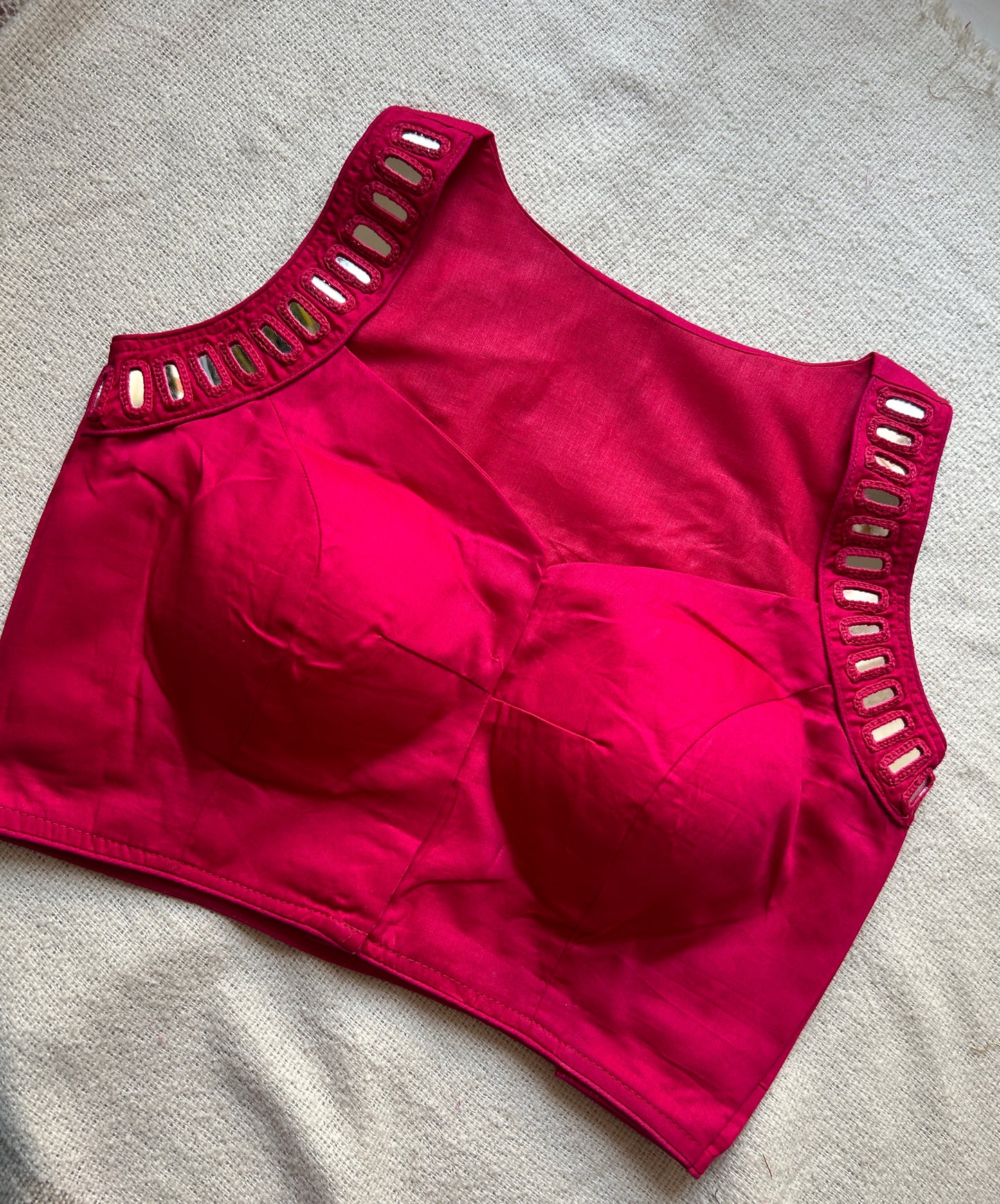 Rani Pink Mirror Work Blouse