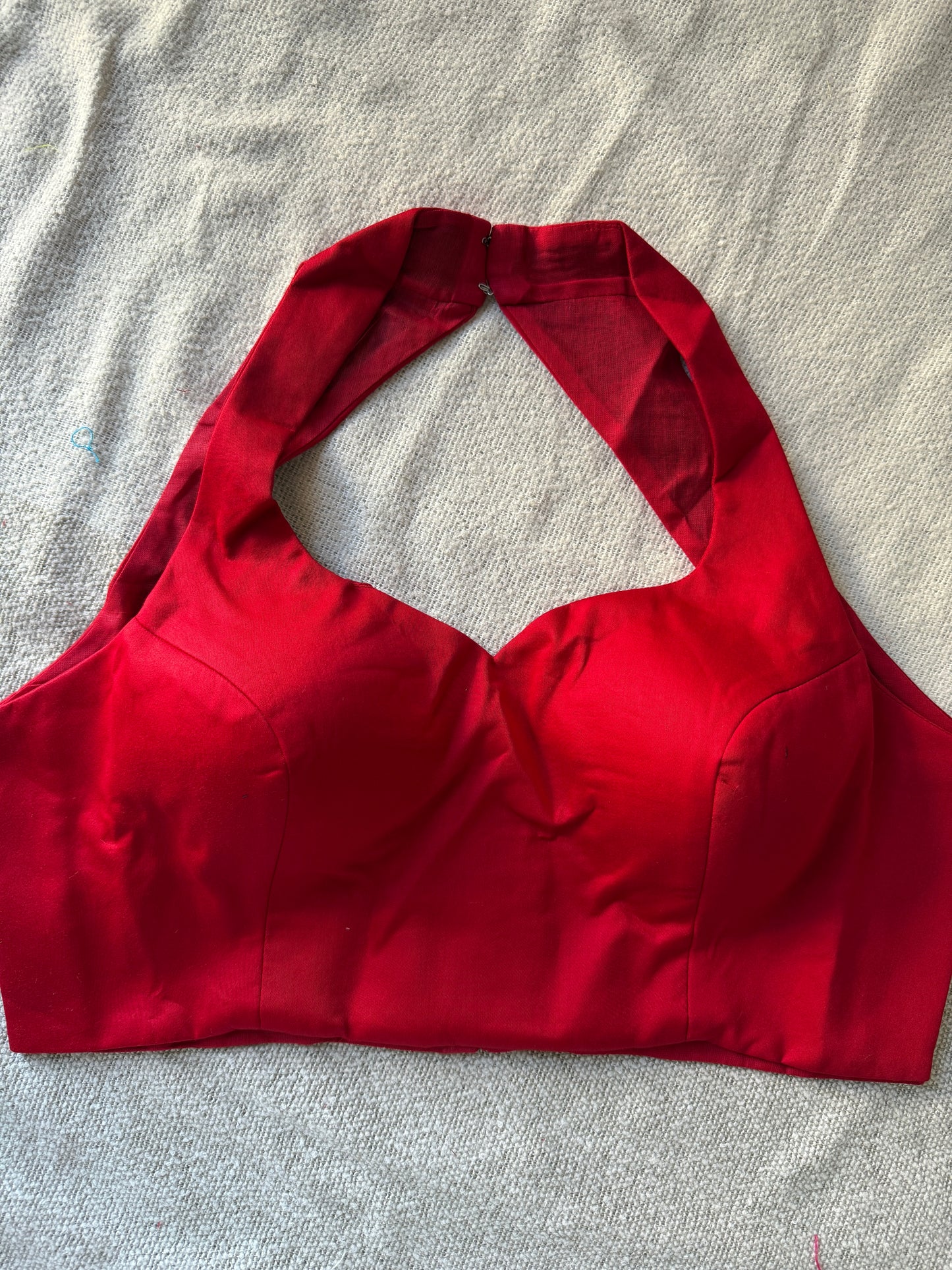 Red Halter Neck Blouse