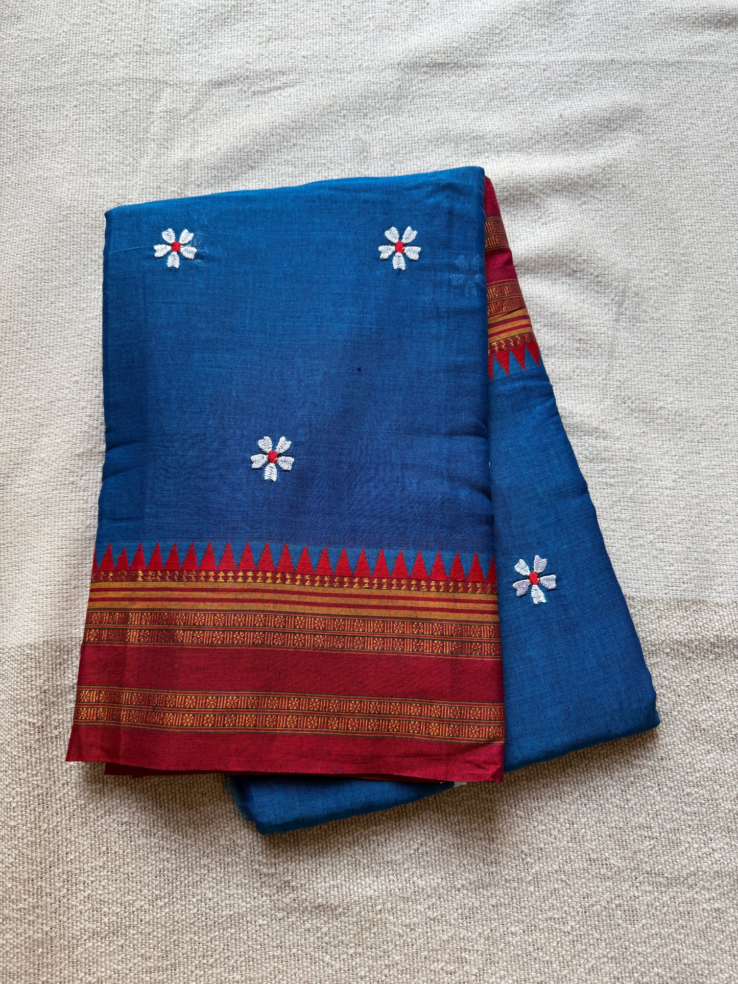 Chintamani Blue Narayanpeth Sadafuli saree