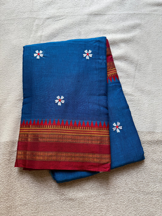 Chintamani Blue Narayanpeth Sadafuli saree