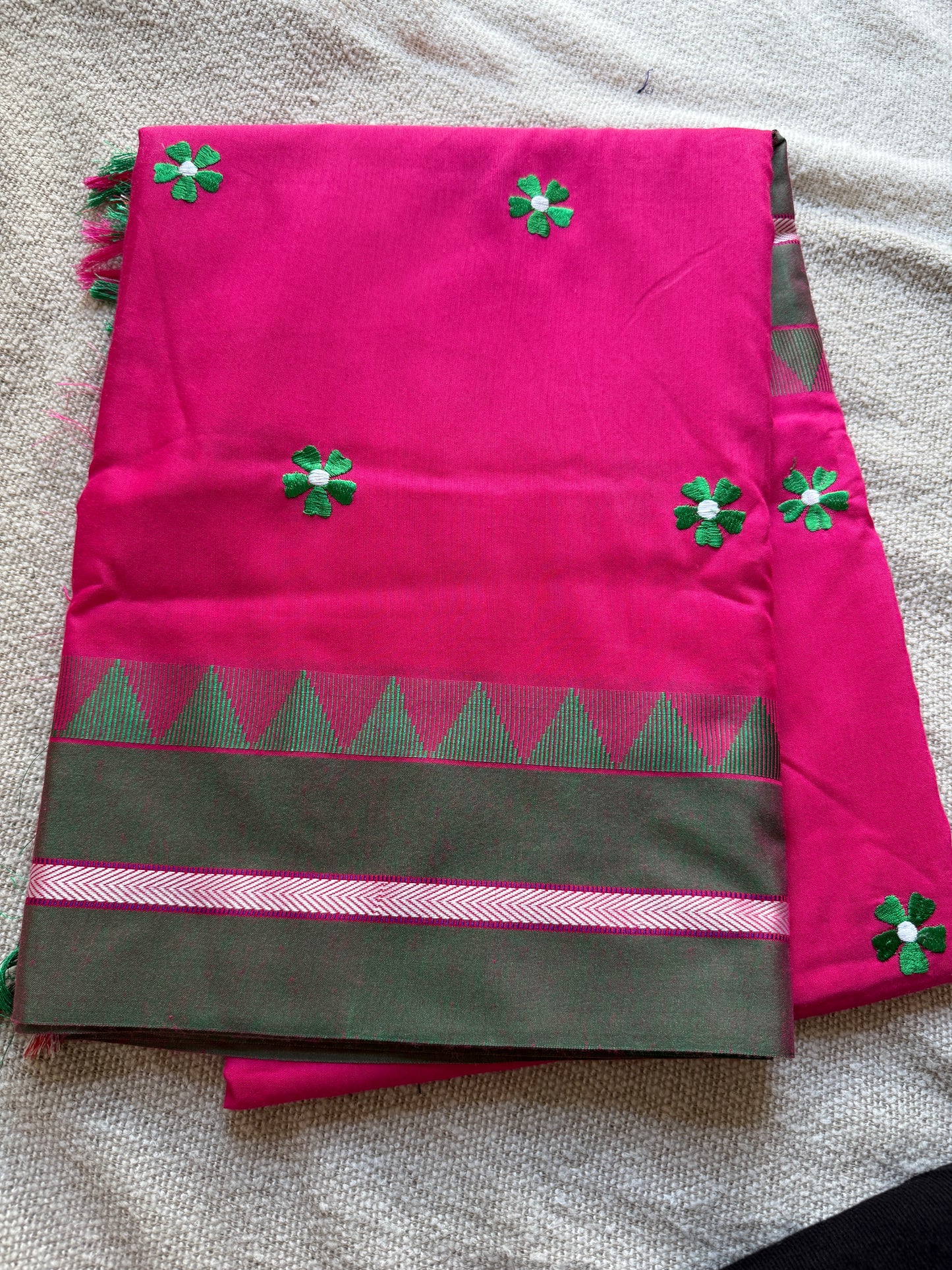 Rani Pink Irkal Cotton Silk Sadafuli Saree