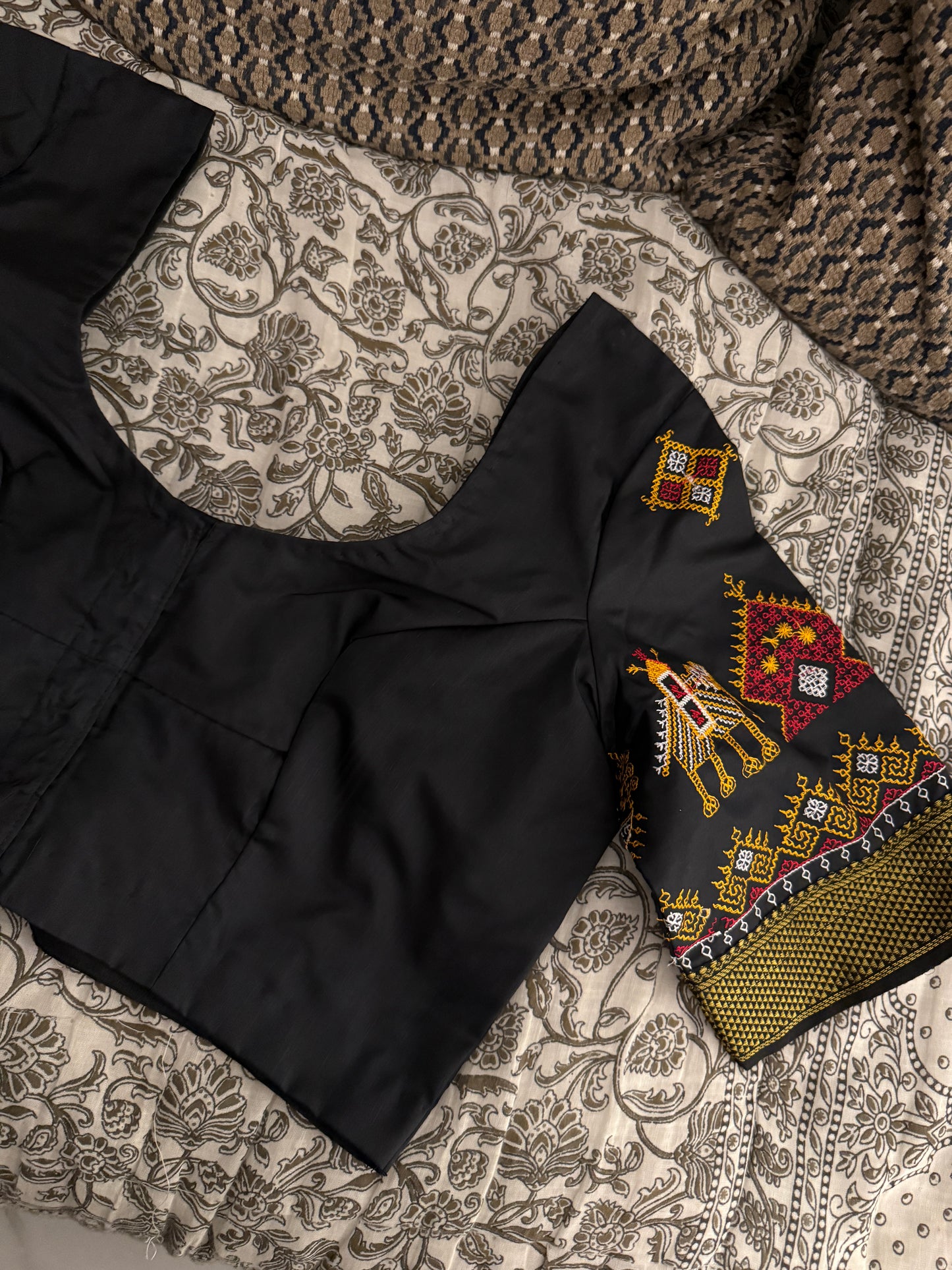 Black Kasuti Work Blouse
