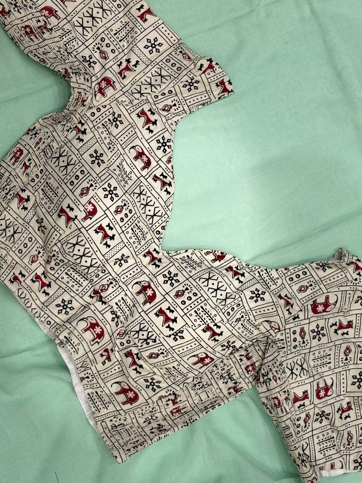 Block Print Side Stretch Blouse