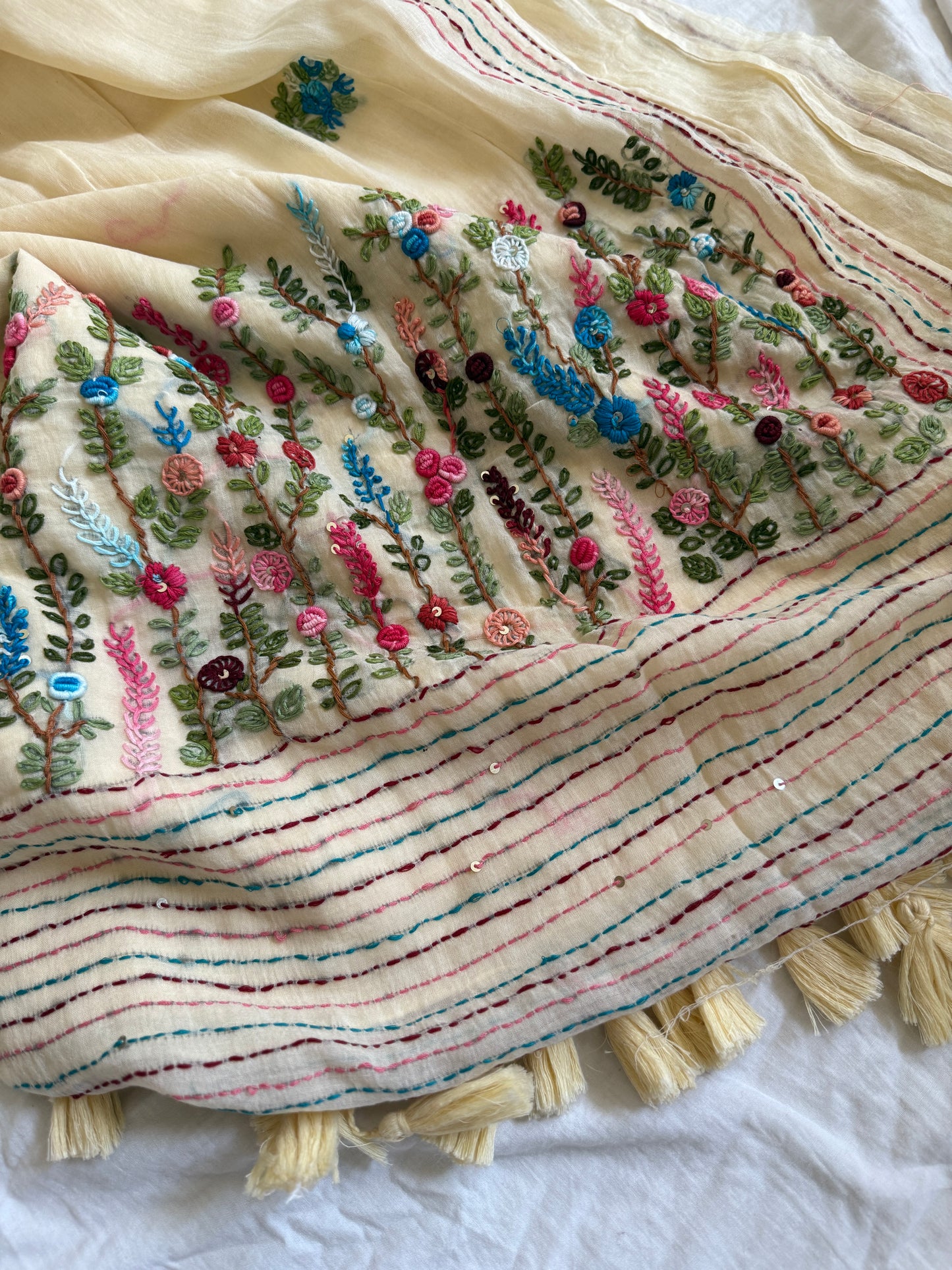 Off white Manjari saree