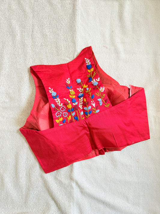 Halterneck Blouse (Red)