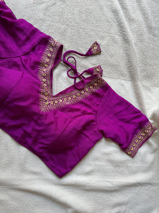 Purple Silk Blouse